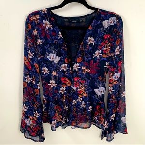 Millau Floral Flare Sleeve Top